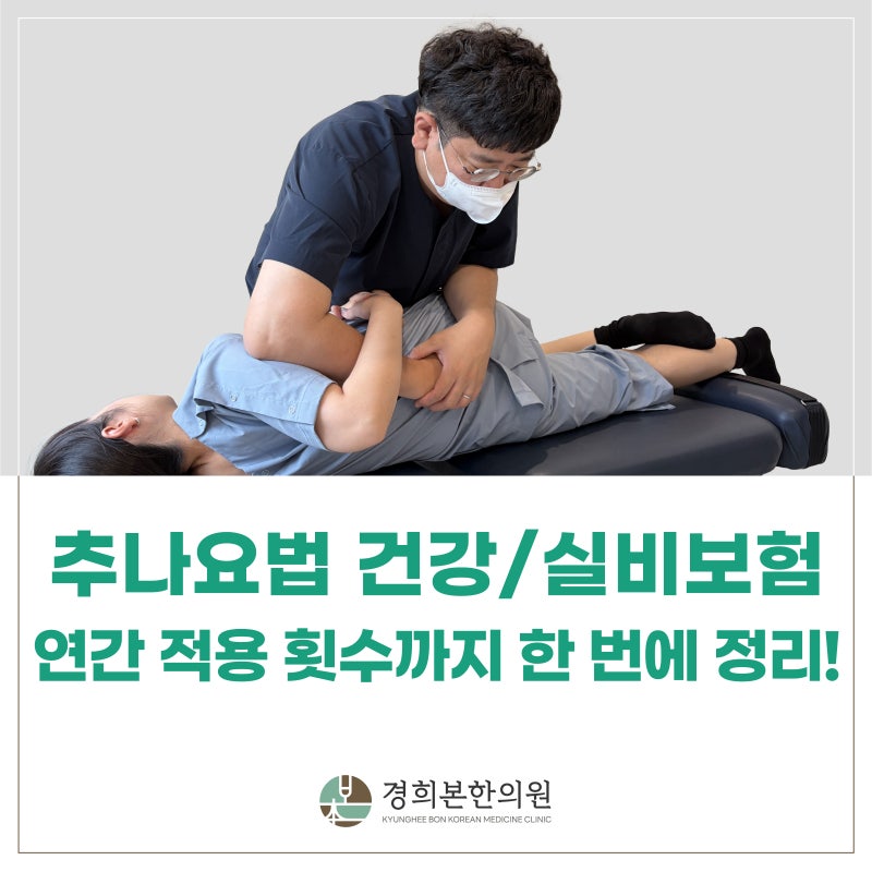 추나요법 가격 얼마일까요? 건강보험, 실비보험, 연간 적용 횟수까지 한 번에 정리!
