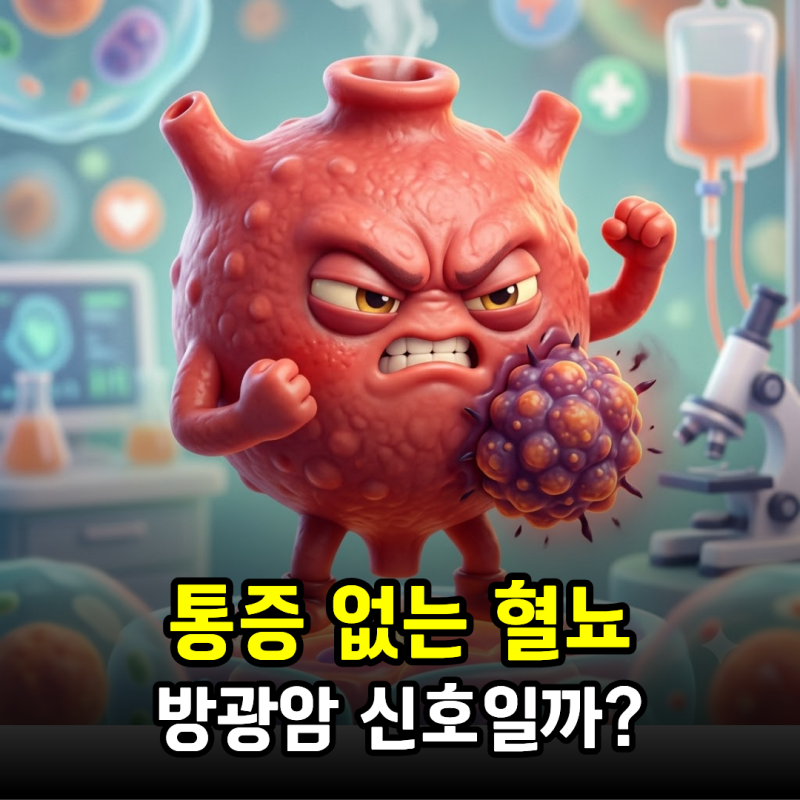 통증 없는 혈뇨, 방광암 신호일까? 초기 증상과 치료·생존율