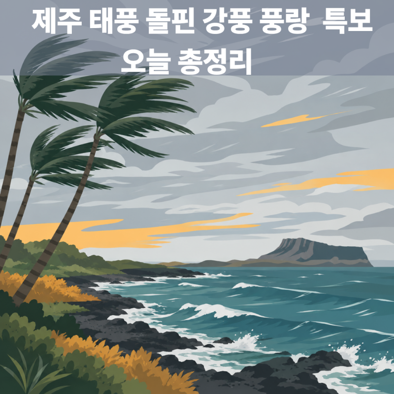제주 태풍 돌핀 강풍 풍랑특보 오늘 총정리