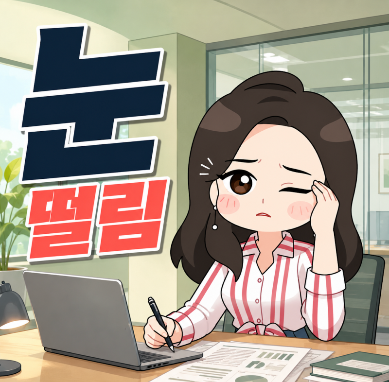 한쪽 눈떨림 반복될 때 기록할 원인과 증상!