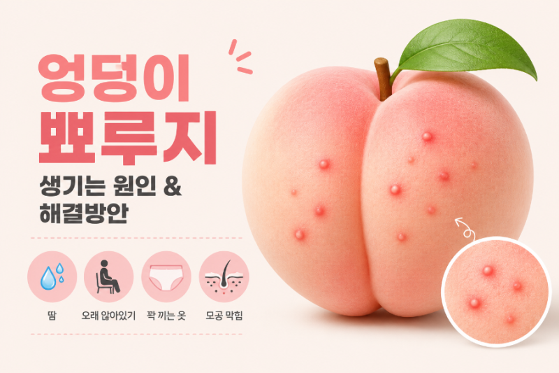 엉덩이 뾰루지 생기는 원인 여드름 해결방안