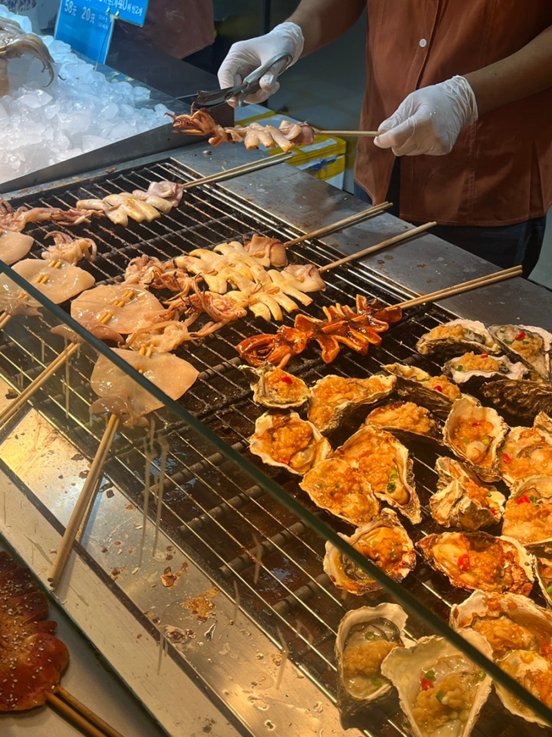 대련 서안로야시장 맛집 꿔바로우 영업시간 고덕지도
