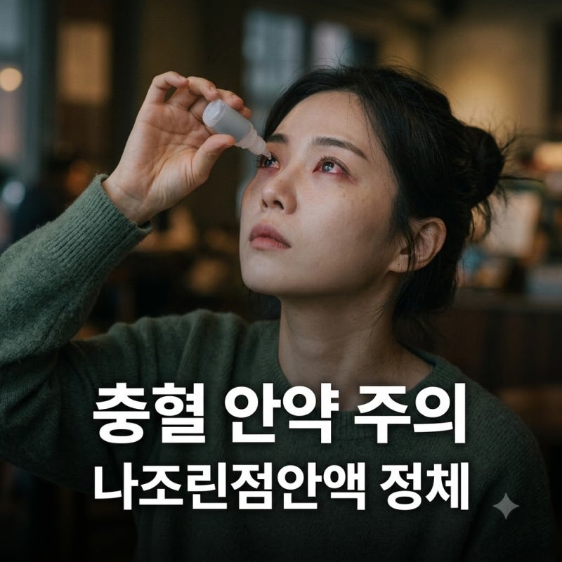 "눈이 너무 빨개서 샀는데.." 나조린점안액, 3일 넘게 쓰면 의외의 반전이?