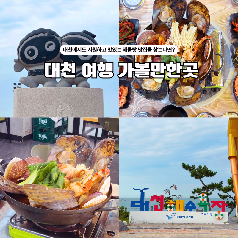 대천 보령 가볼만한곳 여행 해물탕 맛집