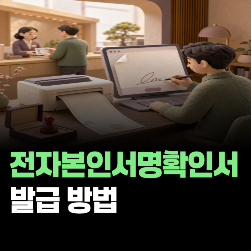 전자본인서명확인서 발급 방법, 처음에는 주민센터에 방문해야 할까?
