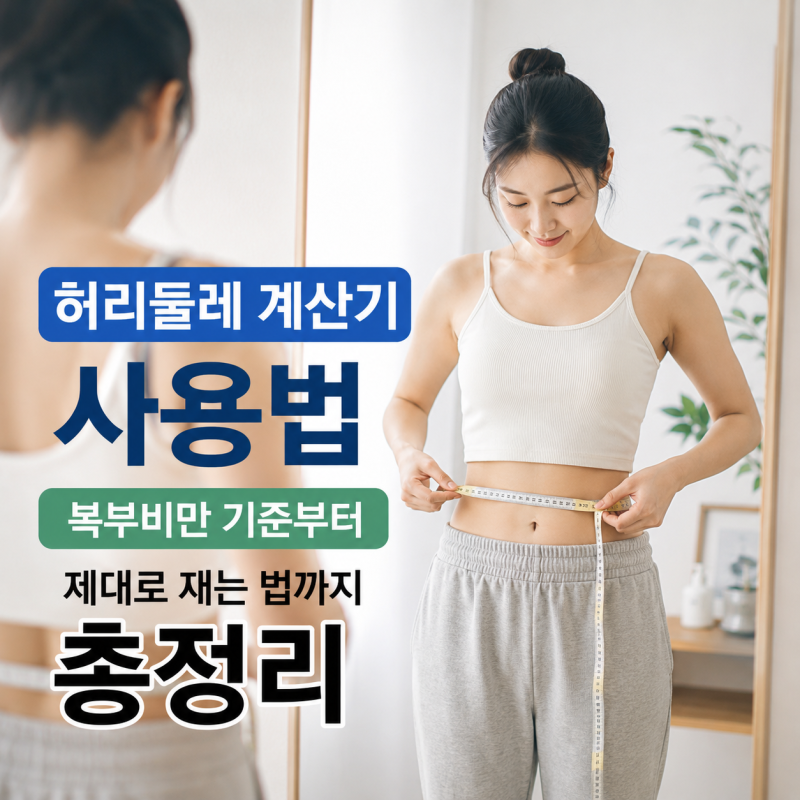 허리둘레 계산기 사용법, 복부비만 기준부터 제대로 재는 법까지 총정리