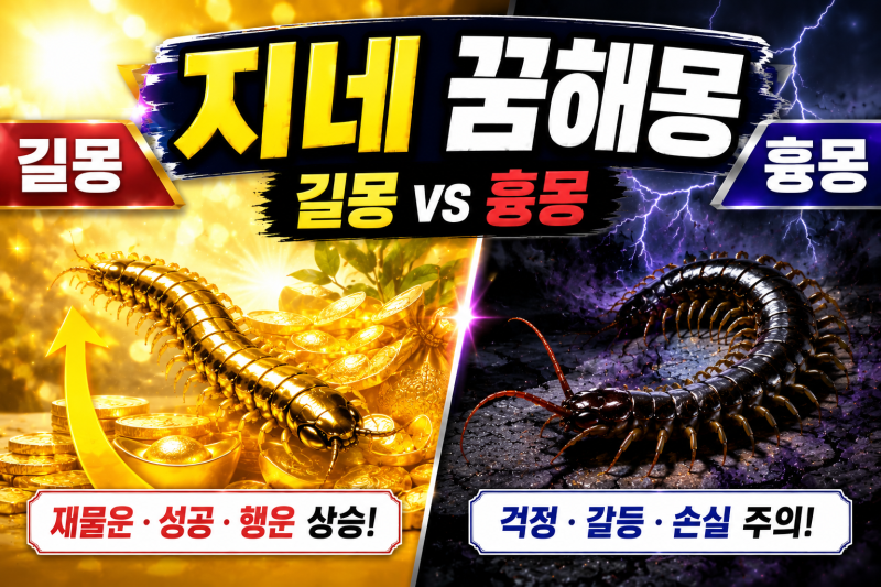 지네 꿈해몽｜무서운 꿈인 줄 알았는데? 길몽 3가지·흉몽 3가지