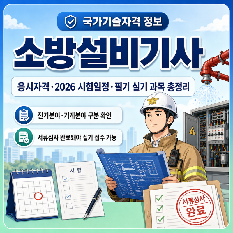 소방설비기사 응시자격｜2026 시험일정·필기 실기 시험과목