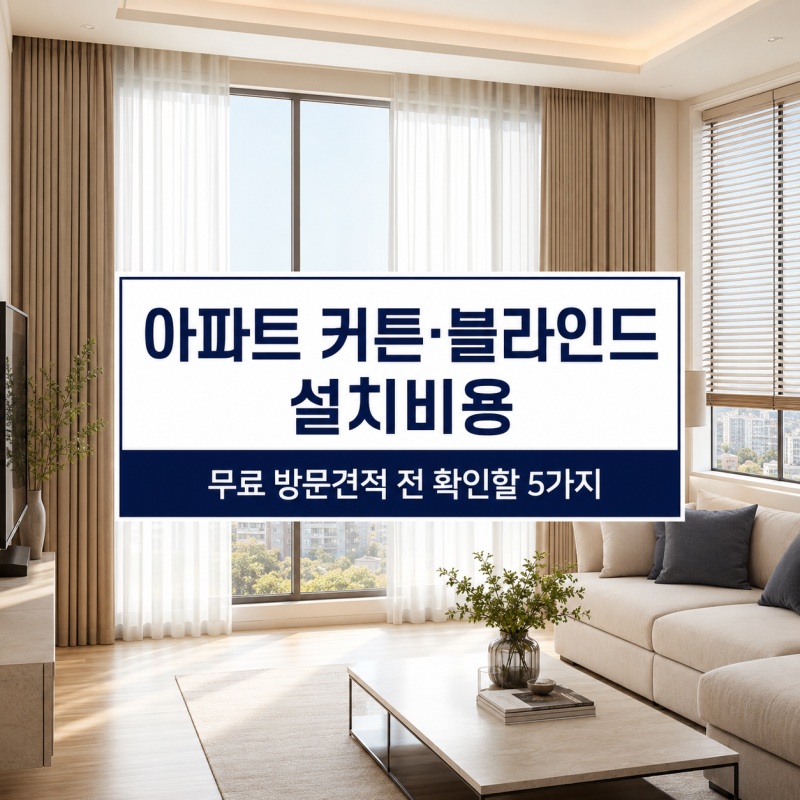 아파트 커튼 블라인드 설치비용｜무료 방문견적 전 확인할 5가지