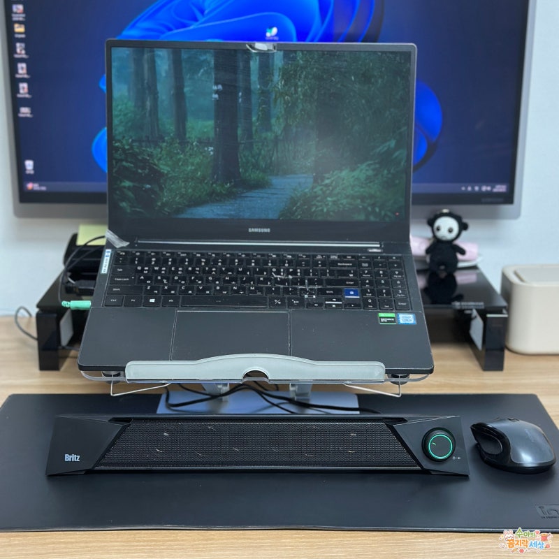 브리츠 PC 스피커 추천, 노트북스피커로도 슬림한 LED 사운드바