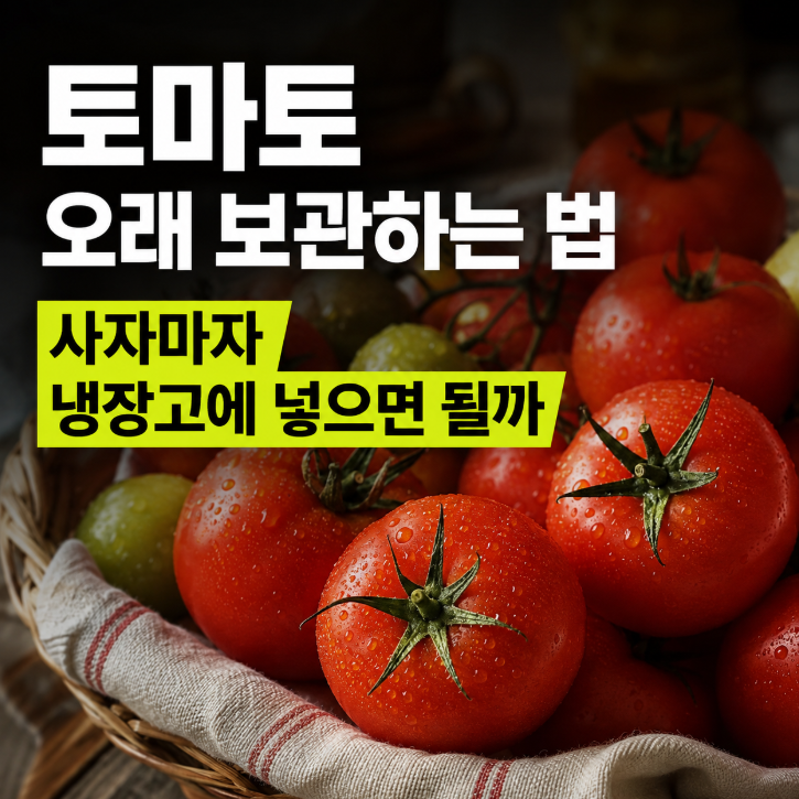 토마토 오래 보관하는 법, 사자마자 냉장고에 넣으면 될까?