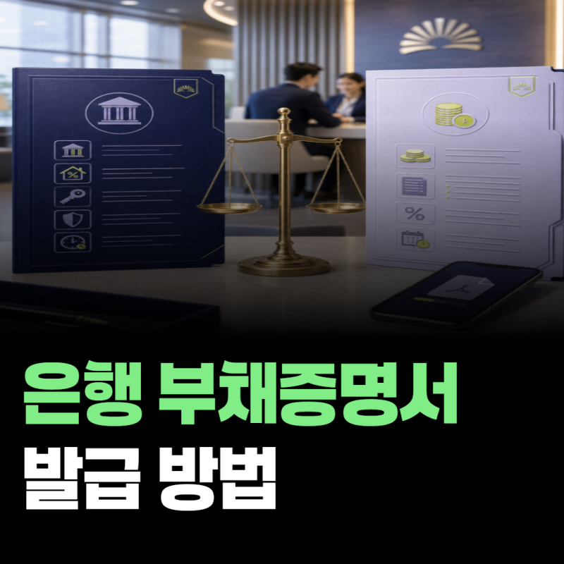 은행 부채증명서 발급 방법, 대출잔액증명서와 같은 서류일까?