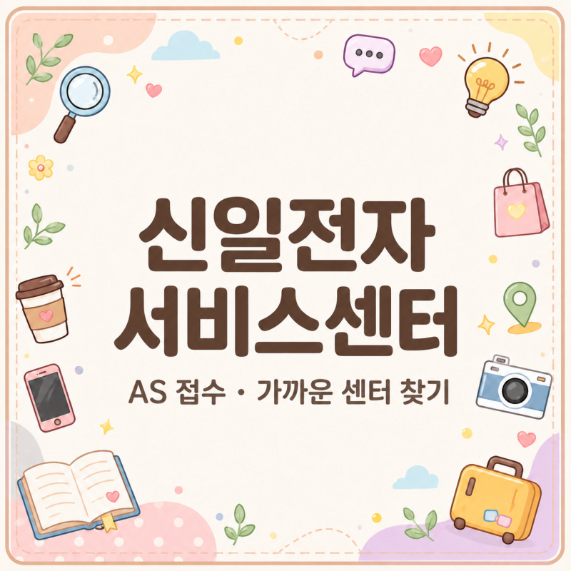 고장 나면 어디로? 신일전자 서비스센터 찾기