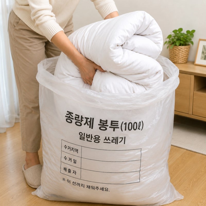이불 버리는 법, 그냥 종량제 봉투에 넣으면 될까?