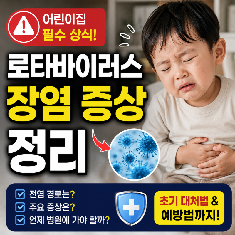 어린이집 다니는 아이 필수 상식, 로타바이러스 장염 증상 정리