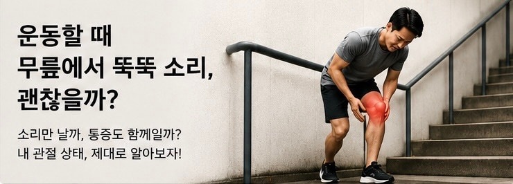 운동할 때 무릎에서 뚝뚝 소리, 계속 운동해도 될까?