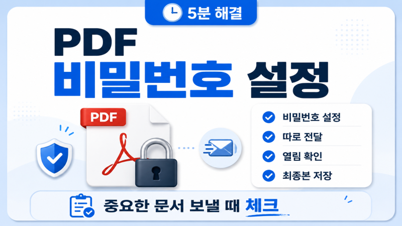 PDF 비밀번호 설정하는 방법, 중요한 문서 보낼 때 체크할 것