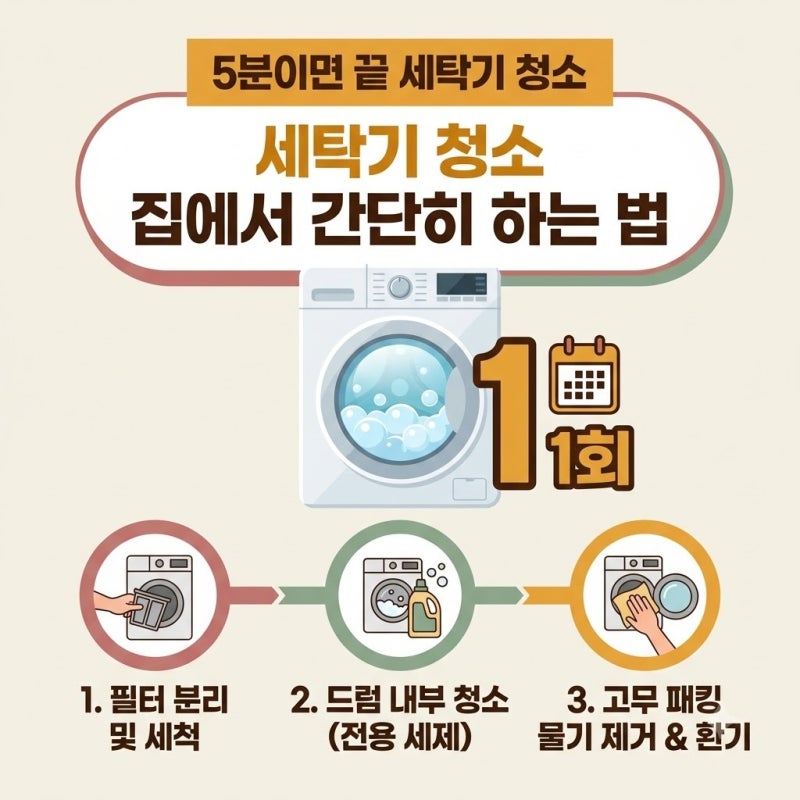 세탁기 청소 집에서 간단히 하는 법 알고 보니 진짜 핵심은… 베이킹소다