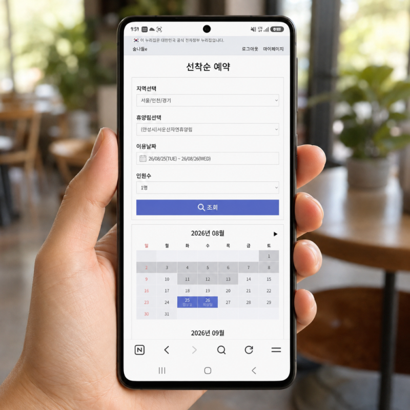 안성 서운산자연휴양림 숙소 숙박 예약 방법