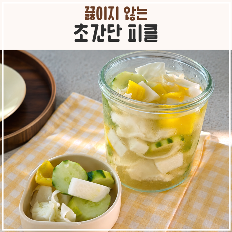 초간단 피클 만들기, 오이 양배추 넣은 야채피클 레시피