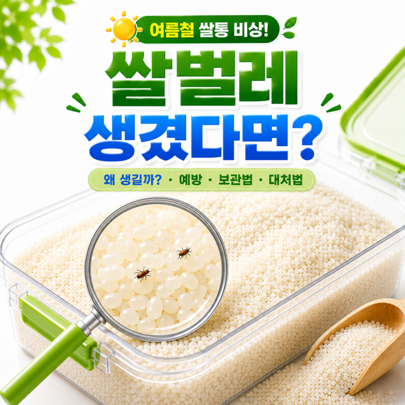 여름철 쌀벌레 생기는 이유, 쌀 보관법과 생겼을 때 대처법