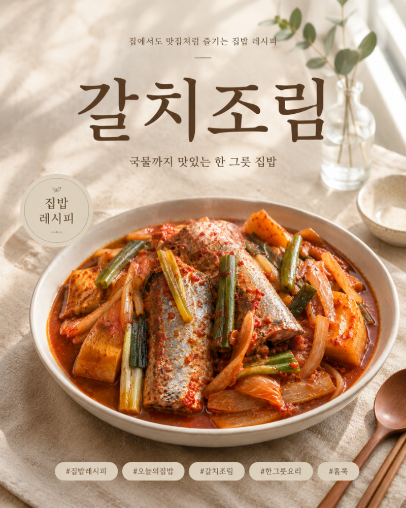 갈치조림 만드는 법 무 감자 넣은 갈치조림 양념장 레시피