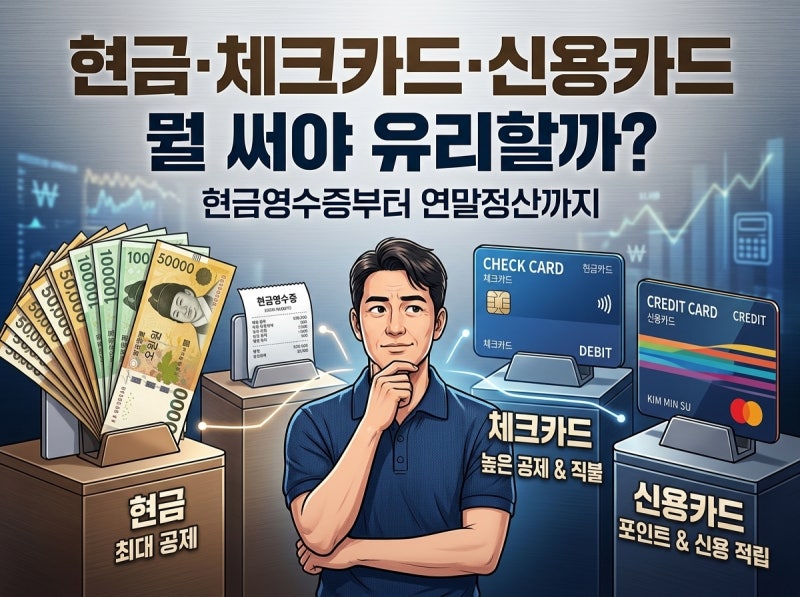 현금·체크카드·신용카드, 뭘 써야 유리할까?결제수단마다 혜택이 다르다! 현금영수증부터 ....