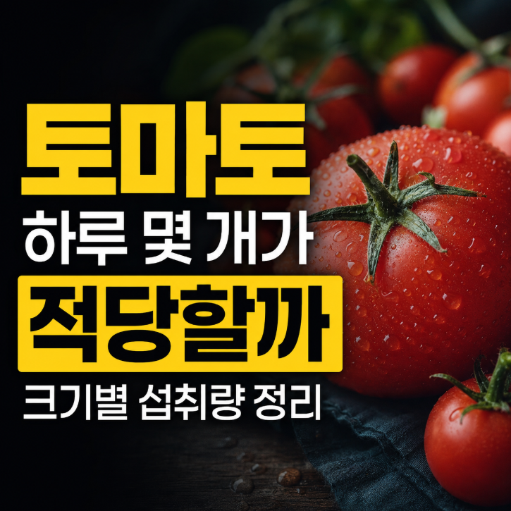 토마토 하루 섭취량 몇 개가 적당할까? 크기별 섭취량 정리
