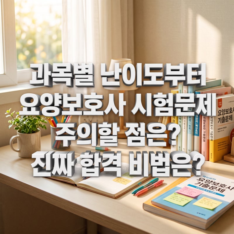 과목별 난이도부터 요양보호사 시험문제 주의할 점은?