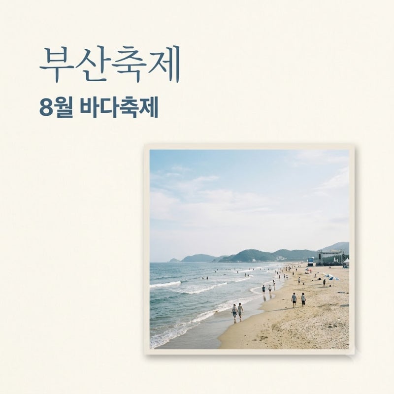부산축제 8월 가볼만한곳 2026 부산바다축제 일정 주차 완벽가이드