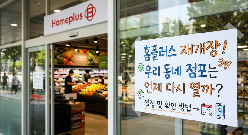 홈플러스 재개장 매장 점포 리스트, 우리 동네는 언제 다시 열까?