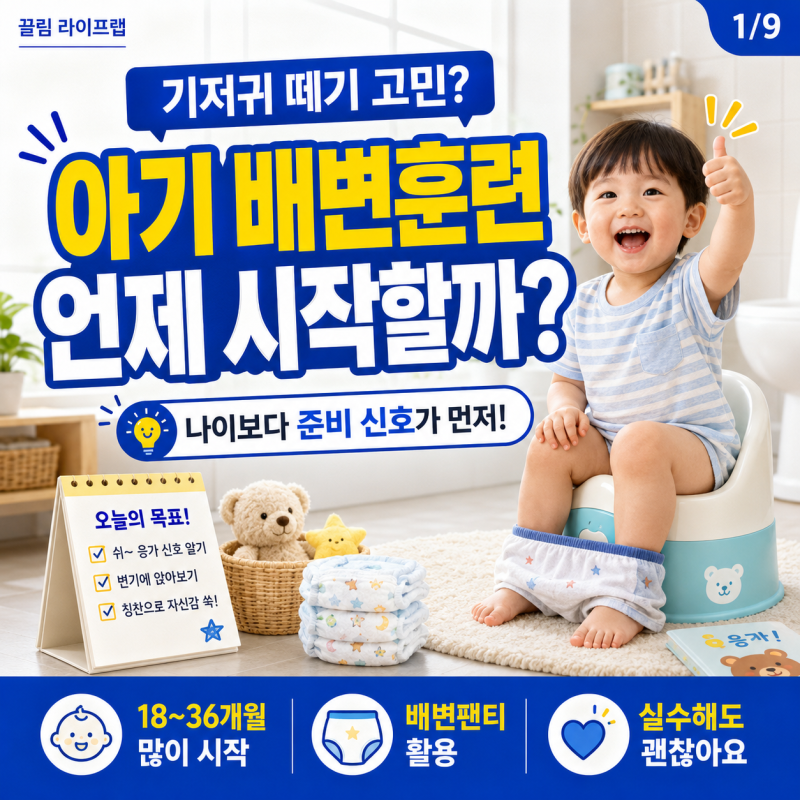 아기 배변훈련 시기와 배변팬티 유아 팬티 사용 방법