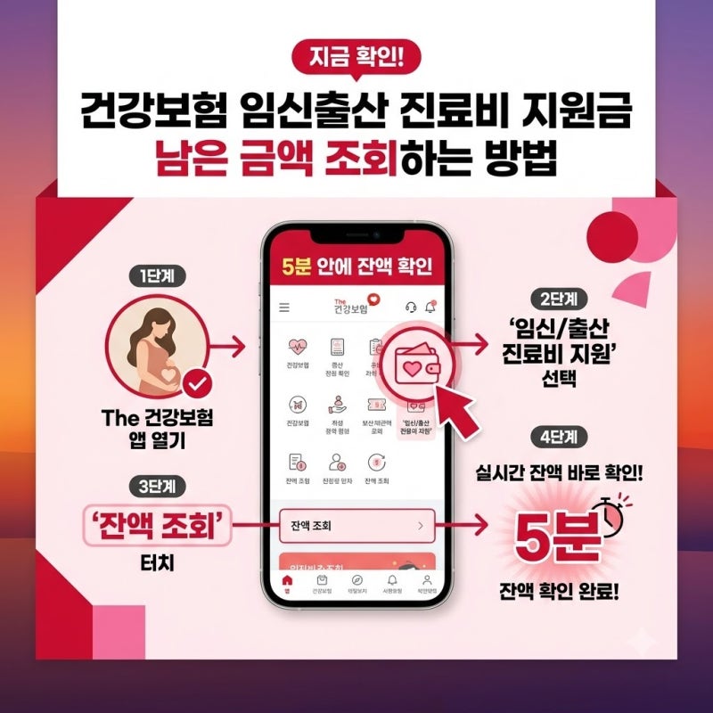 "잔액이 얼마죠?" 건강보험 임신출산 진료비 지원금 남은 금액 조회하는 방법 놓치기 쉬운 지....