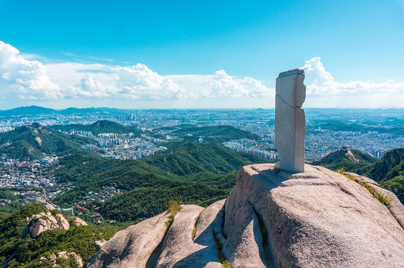 북한산 등산 사모바위, 비봉 정상 코스에서 만난 파란 하늘