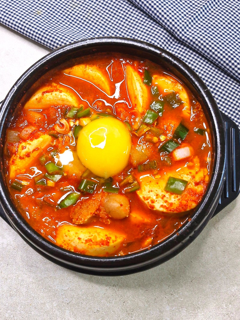 명란 순두부찌개 레시피 양념 순두부찌개 끓이는법