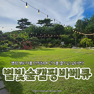 [별빛숲캠핑바베큐] 서울근교 여름휴가로 다녀가기 좋은 강화도에 위치한 바베큐가 맛있는 ....