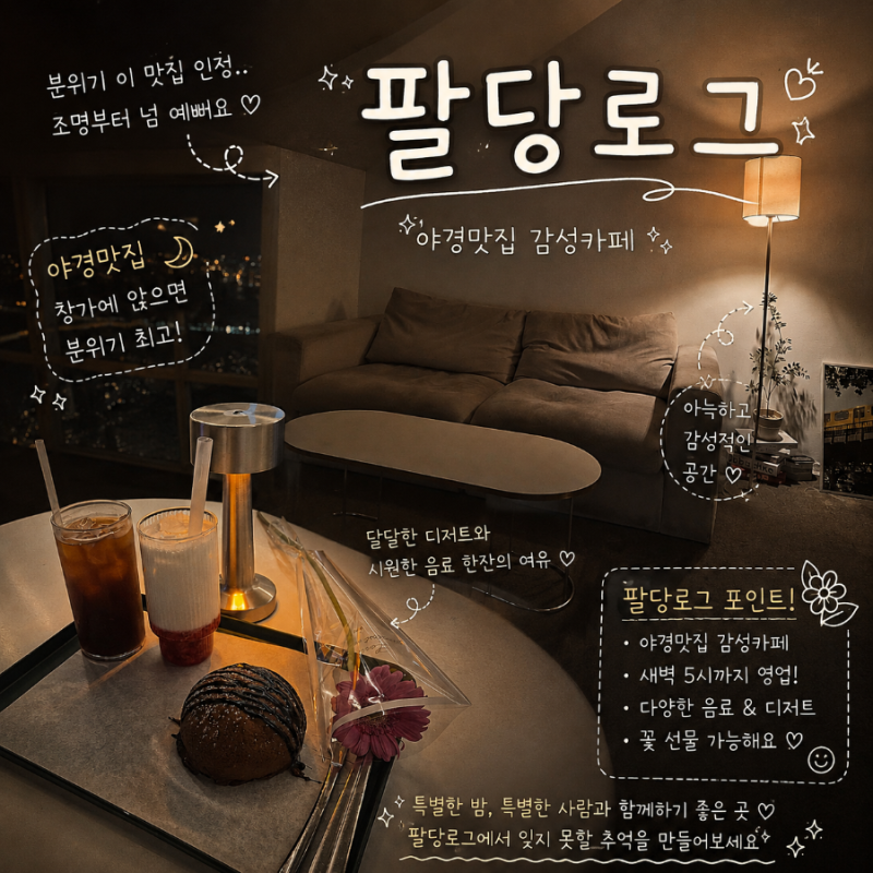[남양주] 남양주 팔당 야간카페 팔당로그 새벽 5시까지, 야경맛집 데이트 코스 추천하는 대형....