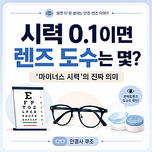 시력 0.1이면 렌즈 도수는 몇? ‘마이너스 시력’의 진짜 의미