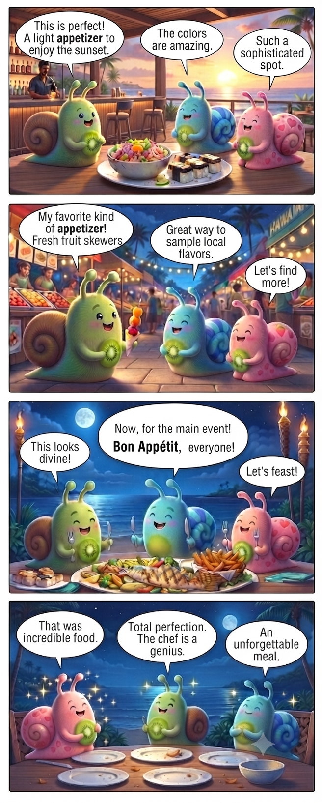 appetizer, Bon appétit - KiwiSnail 키위스네일 영어 45화
