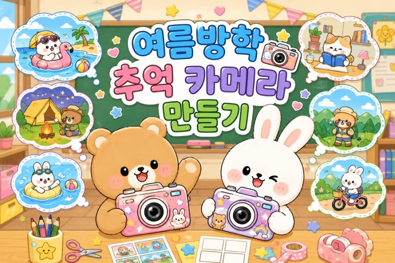 [여름방학][개학식][만들기] 여름방학 추억 카메라 만들기