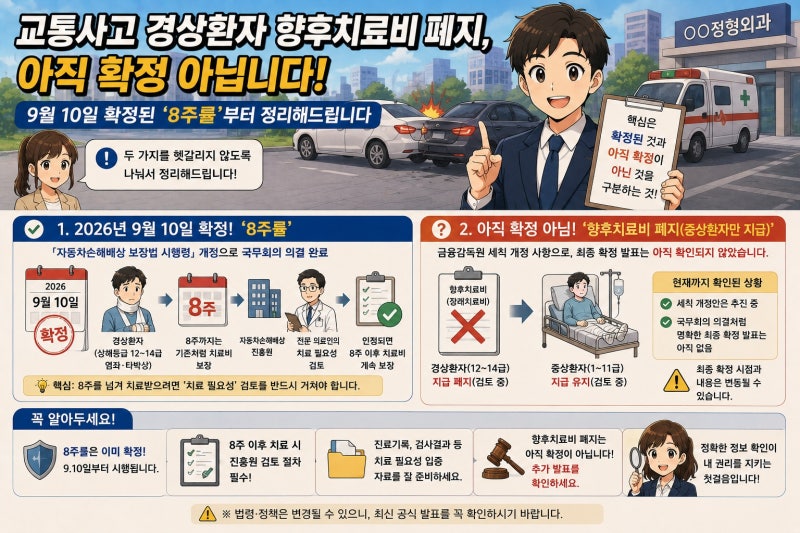 교통사고 경상환자 향후치료비 폐지