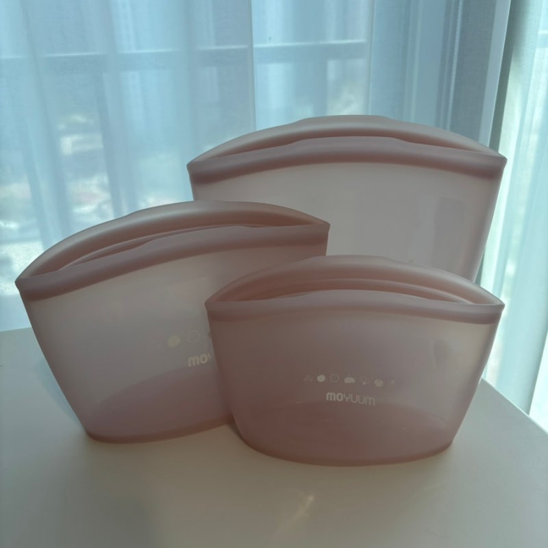 모윰 스탠딩 실리콘 지퍼백 쓸수록 만족스러운 이유식보관용기