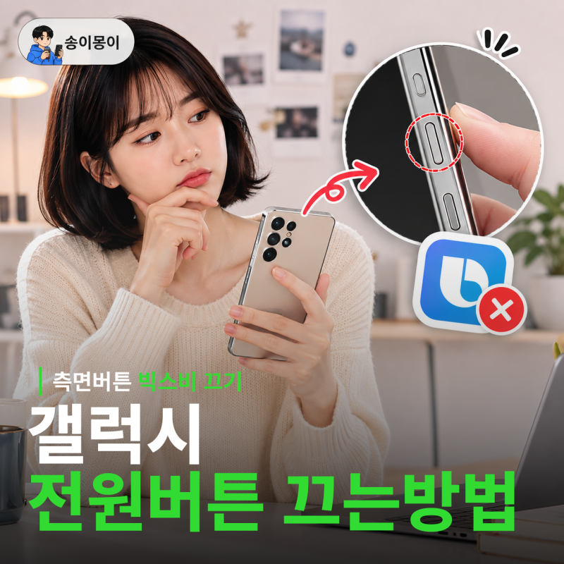 갤럭시 전원버튼 끄는방법, 측면버튼 빅스비 끄기