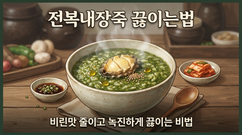 전복내장죽 끓이는법, 비린맛 줄이고 고소하게 만드는 전복죽 레시피