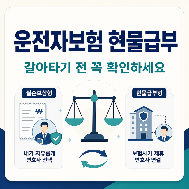 변호사를 보내주는 운전자보험, 현물급부형의 장단점 총정리 (반드시 이건 알고 가세요!!)