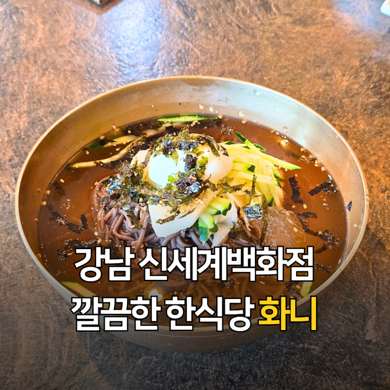강남 신세계백화점 식당가 한식 맛집 화니 방문 후기