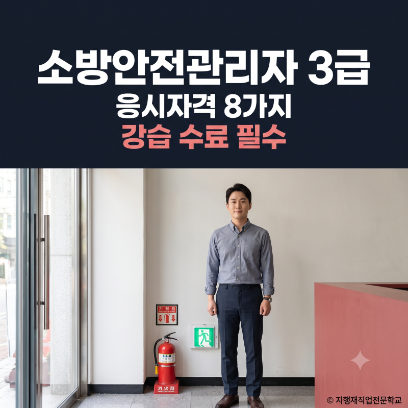 소방안전관리자 3급, 자격증 없이 시작할 수 있는 가장 빠른 등급입니다