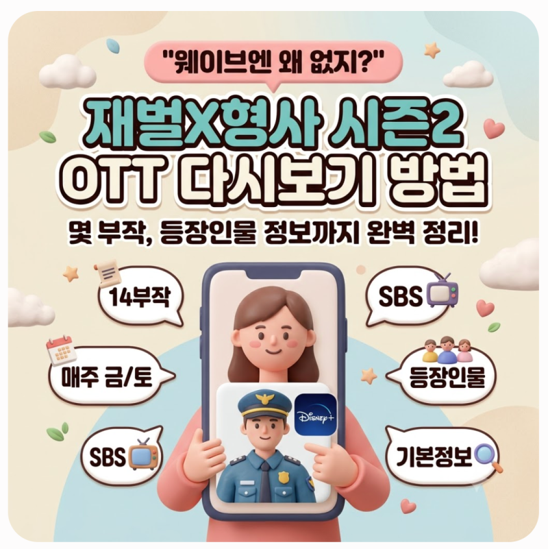 재벌X형사 시즌2 OTT 어플 시청 다시보기 방법 몇부작 기본정보 등장인물