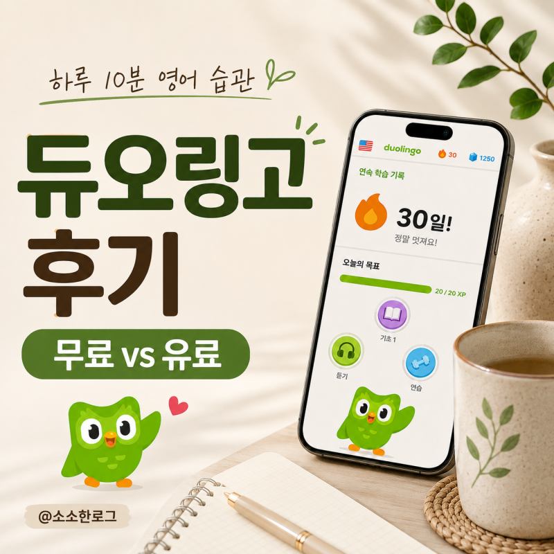 듀오링고 후기! 영어공부 앱 추천, 무료와 유료 차이까지 총정리