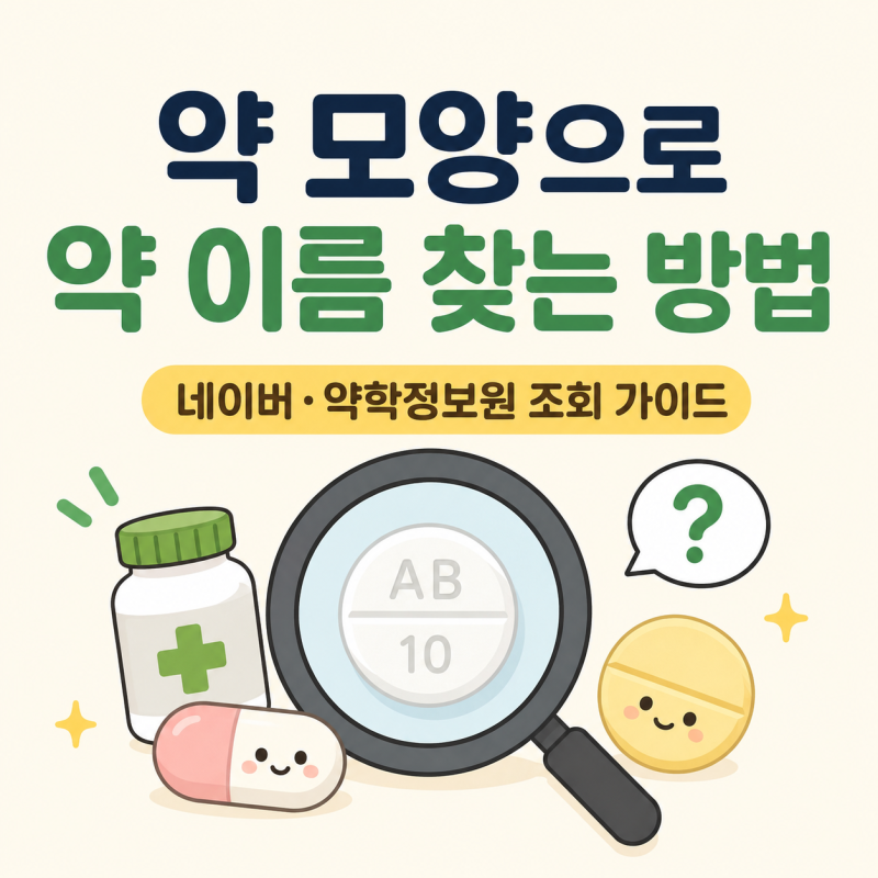 약 모양으로 약 이름 찾는 방법｜네이버 약검색·약학정보원 조회 가이드